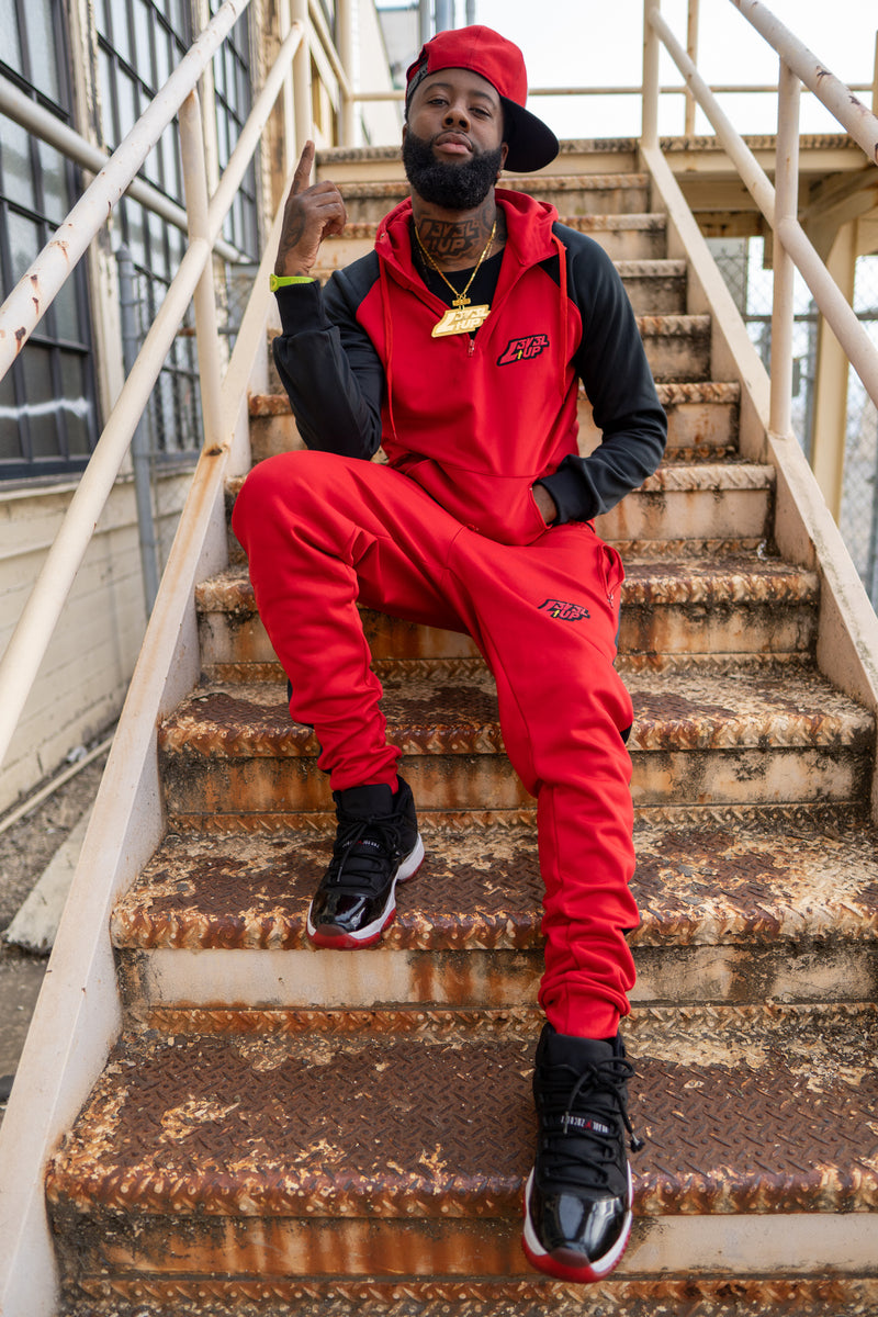 Red Lv.4 Tracksuit – L3V3L UP Apparel